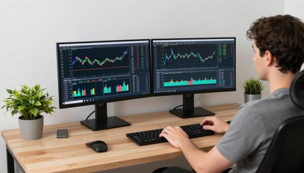 Optimized trading workspace with organized layout