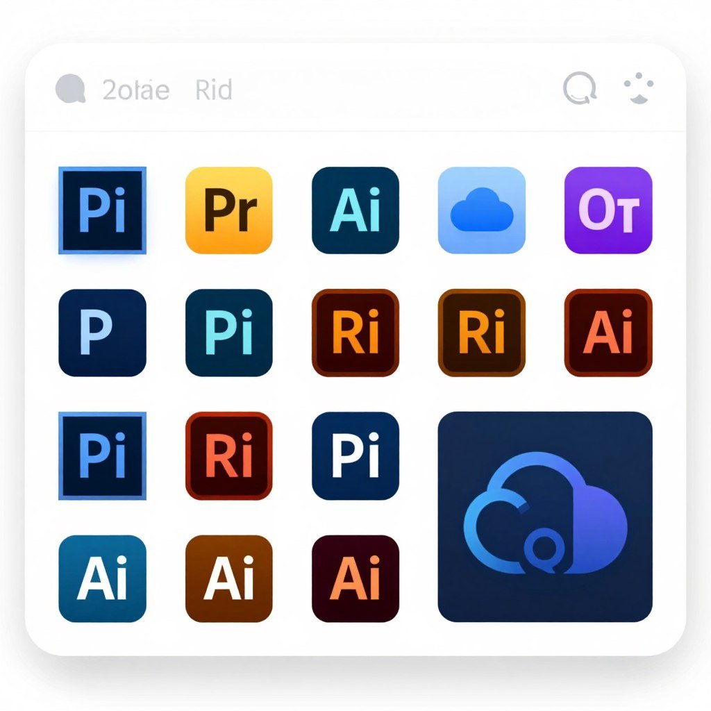 Adobe Creative Cloud logo and interface preview