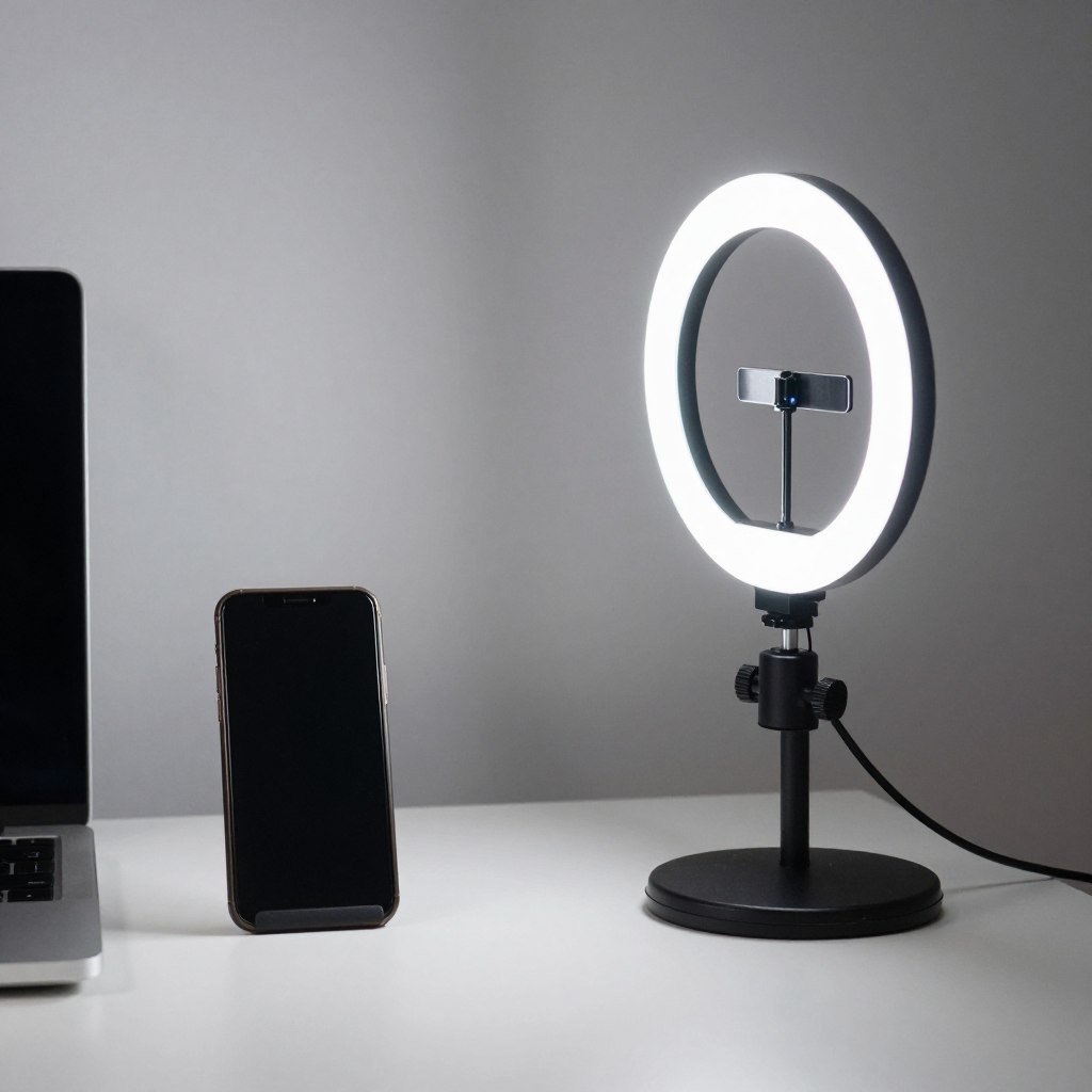 Beginner ring light for video content