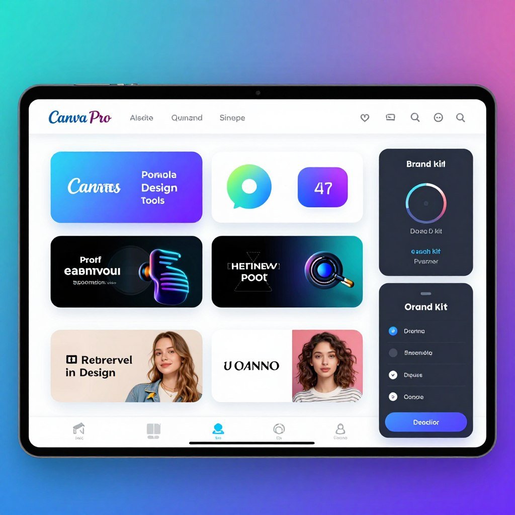 Canva Pro interface showing AI design features