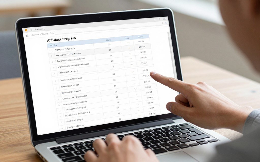 Creator reviewing trustworthy affiliate programs and commission rates