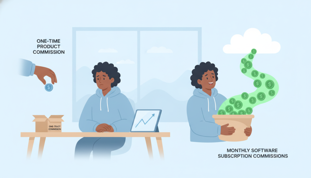 High-ticket software programs that pay monthly compared with Amazon commissions