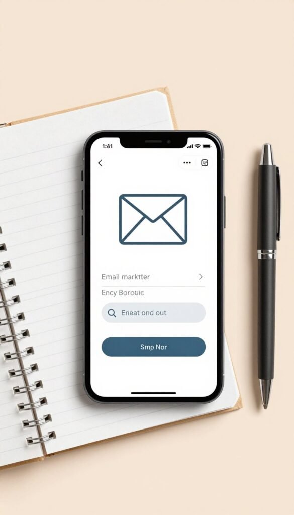 Mobile email list signup for affiliate marketing beginners