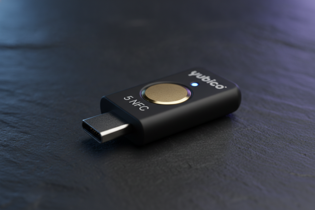 Yubikey hardware security key for crypto exchange protection