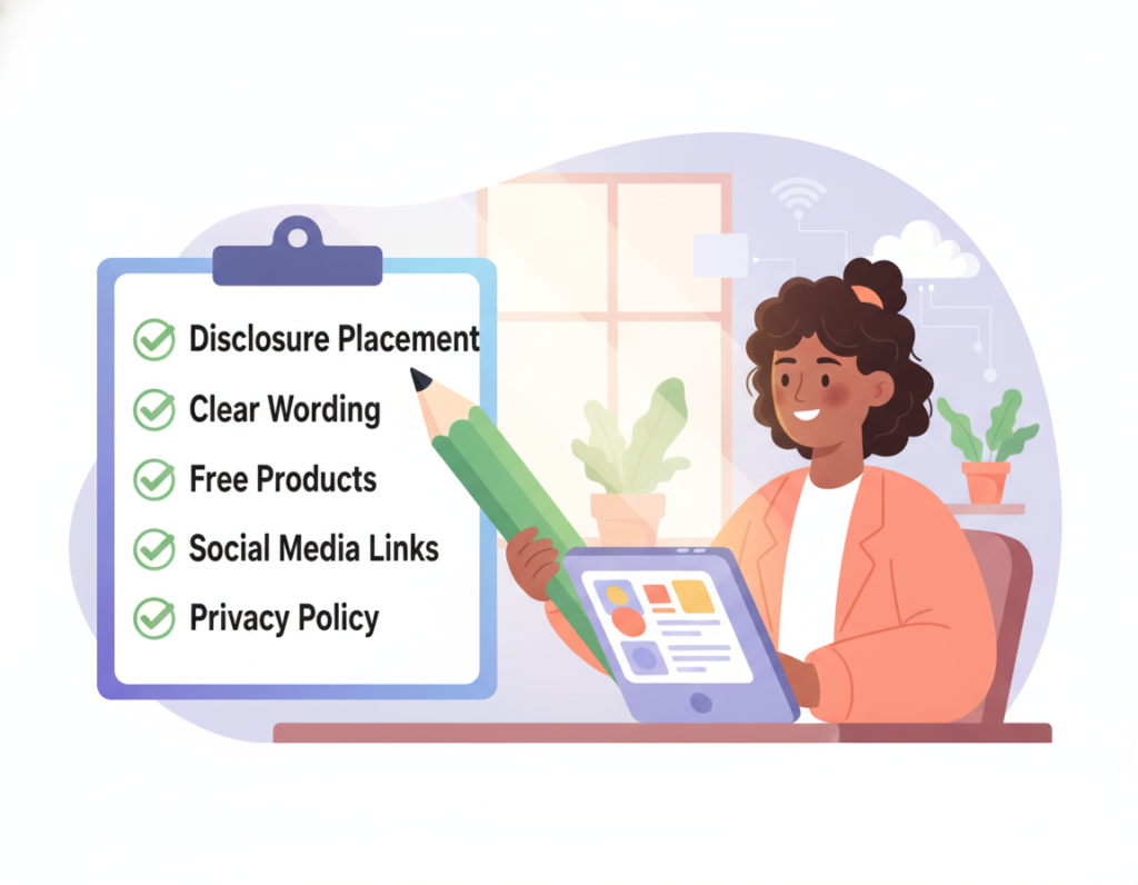 creator checking common affiliate disclosure mistakes before publishing