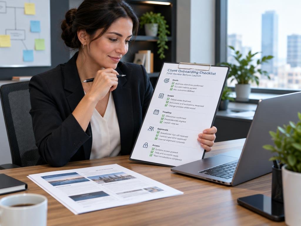 client onboarding questionnaire final checklist before project launch