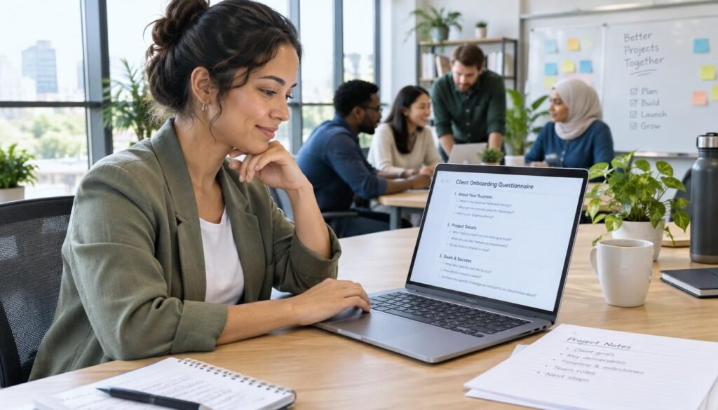 client onboarding questionnaire planning project expectations