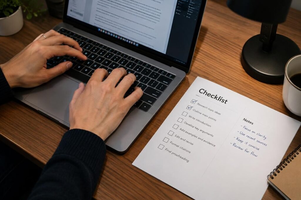 A person reviewing business documents highlighting GrowthBy10x digital product strategies